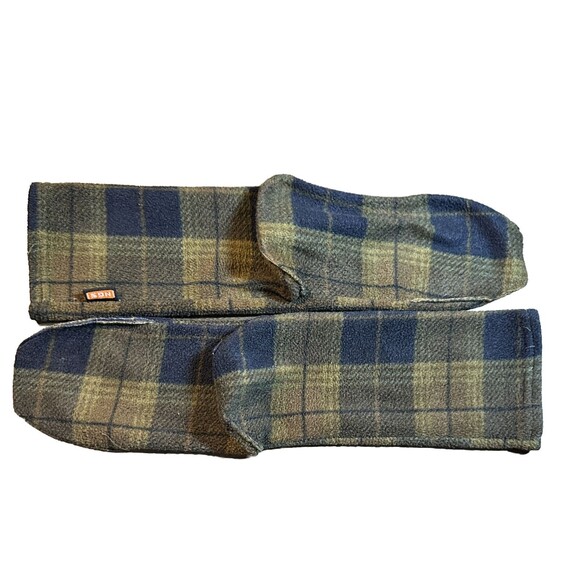 Boot Liners Men’s Women’s Cold Weather Polar Fleece Foot Insulator Green Plaid - Picture 1 of 3